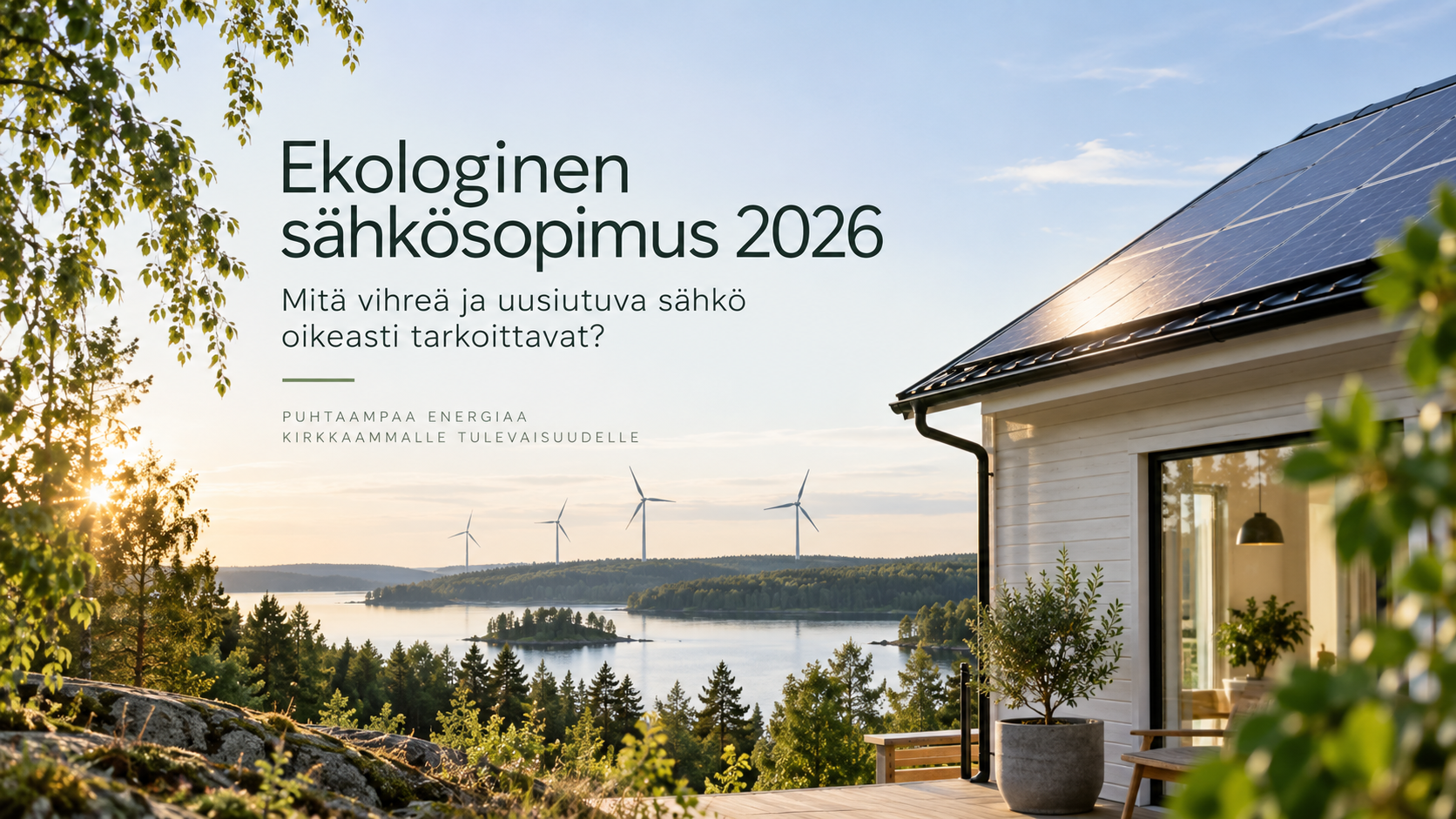 Ekologinen sähkösopimus ja uusiutuva sähkö