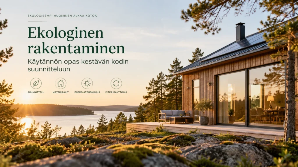 Ekologinen rakentaminen – käytännön opas kestävän kodin suunnitteluun