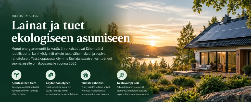 Energiaremontin tuet 2026 – kotitalousvähennys ja energia-avustus